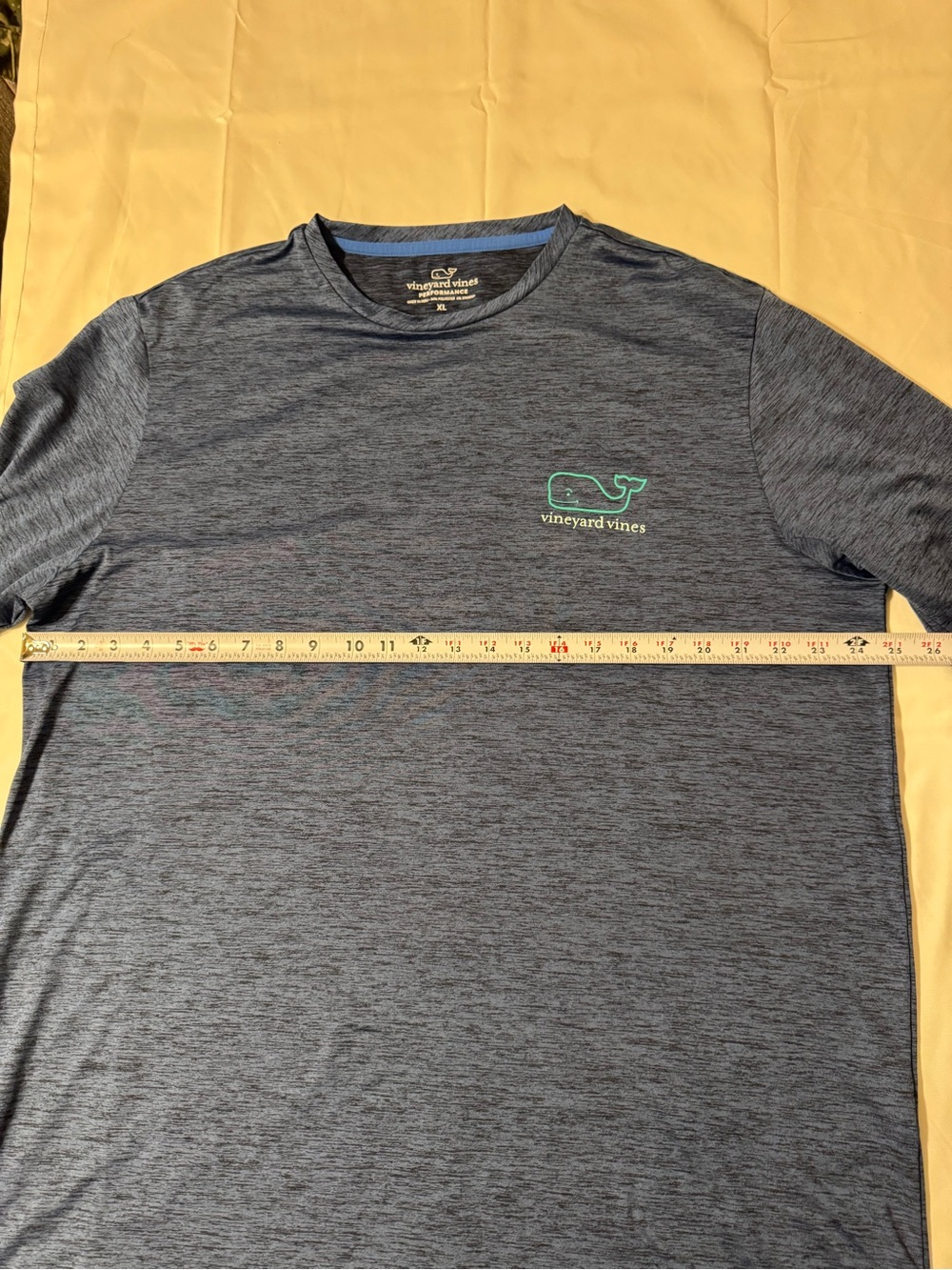 Vineyard Vines Men’s Long-Sleeve Performance Tee — Heather Gray Like Logo XL - Picture 6 of 10